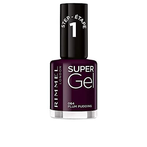 Image of Rimmel London Super Gel Nail Polish #064 Plum Pudding 12ml