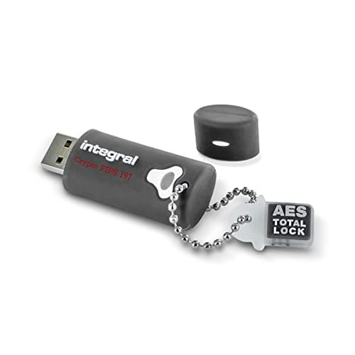 Image of Integral 64GB Crypto-197 256-Bit Hardware Encrypted 3.0 USB Secure Flash Memory Drive - Certified to FIPS 197, Protection & Rugged Double-layer Waterproof Design XTS- AES