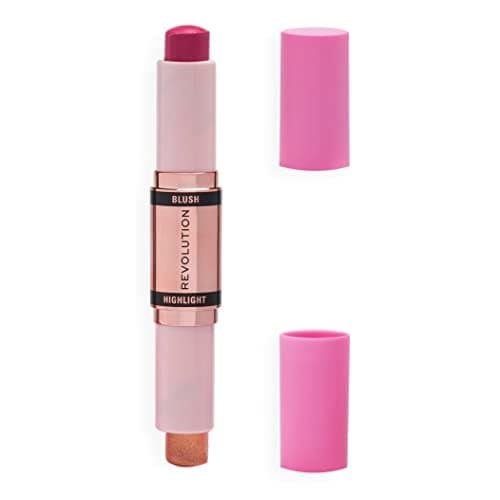 Image of Revolution Beauty London, Blush and Highlight Stick, Golden Shine, Face Blusher and Highlighter, 4.3g