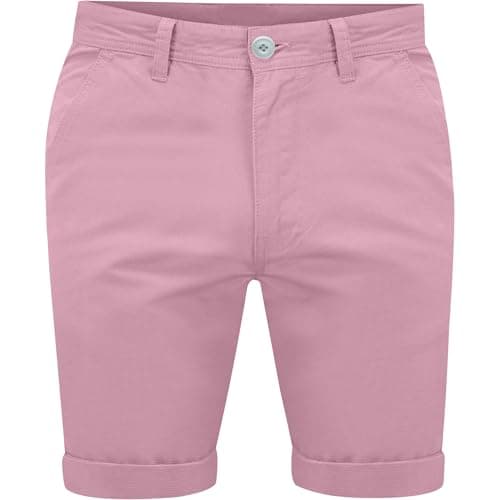 Image of New Mens Chino Shorts Cotton Combat Half Pant Casual Summer Cargo Jeans Casual[Baby Pink ,36" Waist]