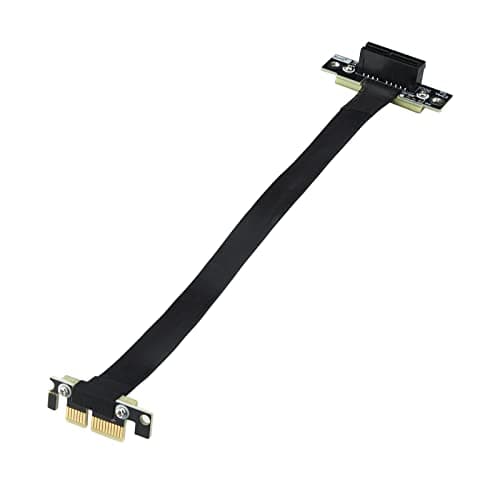 Image of 10Gtek PCI-e 3.0 Riser Kabel, X1 to X1, M to F, 90° to 90°, PCIe Extender Jumper for Graphics, Cable Length 20cm, P311MF5520