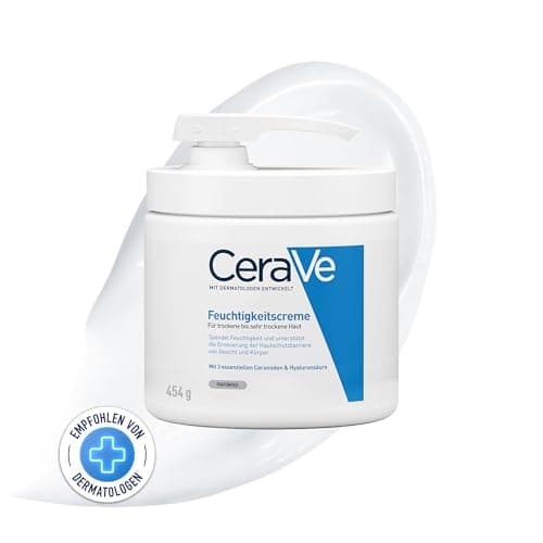 Image of CeraVe Moisturising Cream for Body and Face with Pump Dispenser Cream for Dry to Very Dry Skin with Hyaluronic and 3 Essential Ceramides 454 g
