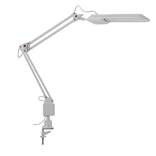 Image of 5W LED White Table Desk Edge Mounted Clamp Lamp Neutral White 4000K Study Reading Work Office Home Room Edge Mounted Desk Clamp Lamp Adjustable Arm Artist Heron Bench Lamp