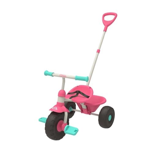 Image of TP Toys Early Fun-Bubble Gum - Parental Lock Mode, Removable Safety Bar & Adjustable Seat. Removable Parent Handle Tricycles Toddler, Shock Resistant Wheels - Ages 10-36 Months.