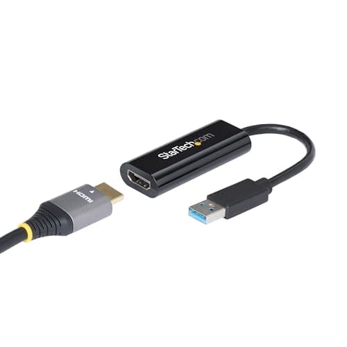 Image of StarTech USB 3.0 to HDMI Adapter, USB-A to HDMI Display Converter, 1080P 60Hz Full HD Video Graphics Adapter, Driver Required, USB Monitor Extender for Windows PC (USB32HDES)