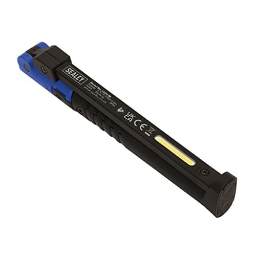 Image of Sealey 2 COB & 1 SMD LED Rechargeable Slim Folding Pocket Light - Blue - LED01B