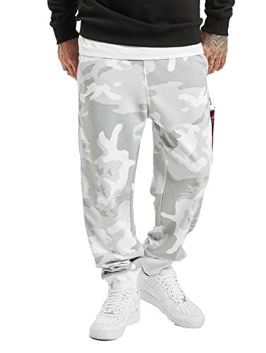 Image of Alpha Industries Men's X-Fit Cargo Jogging Pants Sweatpants, White Camo, XS