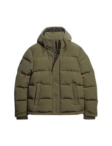 Image of Superdry COAT EVEREST SHORT HOODED PUFFER Khaki L MAN, Khaki, L