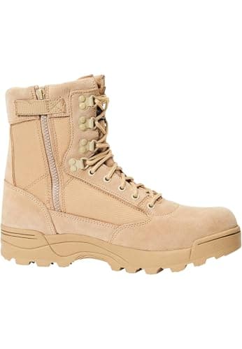 Image of Brandit Men's Tactical Boots Zipper Uniform Dress Shoe, Beige, 10 UK