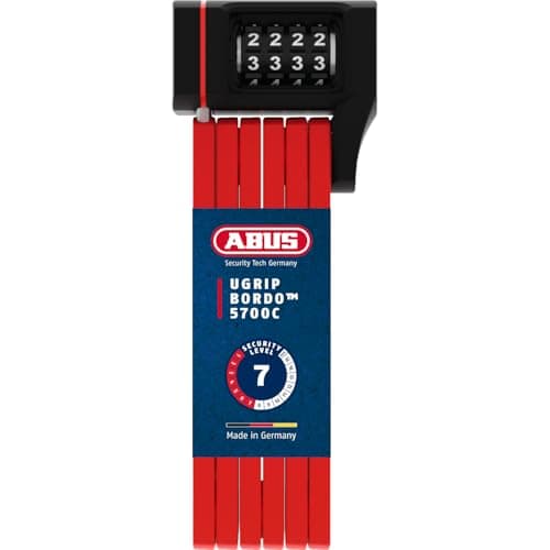 Image of ABUS Bordo uGrip 5700C SH folding lock with bracket - Bicycle lock with combination code and 5 mm thick bars - security level 7