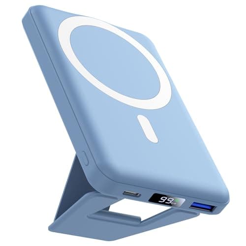Image of For Magsafe Power Bank 10000mAh, AOGUERBE Magnetic Portable Charger, 22.5W Fast Charging Wireless Powerbank Battery Pack with Led Display for iPhone 17/16/15/14/13/12 Series