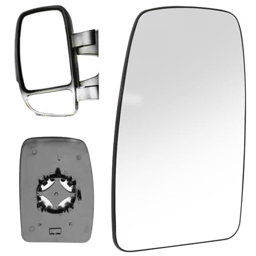 Image of 4419416 Heated Wing Mirror Glass Left Passenger Side Upper Mirror Replacement for Vauxhall Opel Movano Renault Master MK3 Nissan NV400 replaces 93197494 963662420R