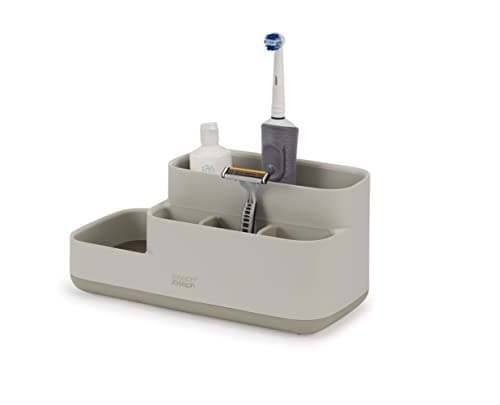 Image of Joseph Joseph EasyStore - Bathroom Storage Caddy Organiser for bathroom accessories - Matt Finish, Ecru, Écru, Screen