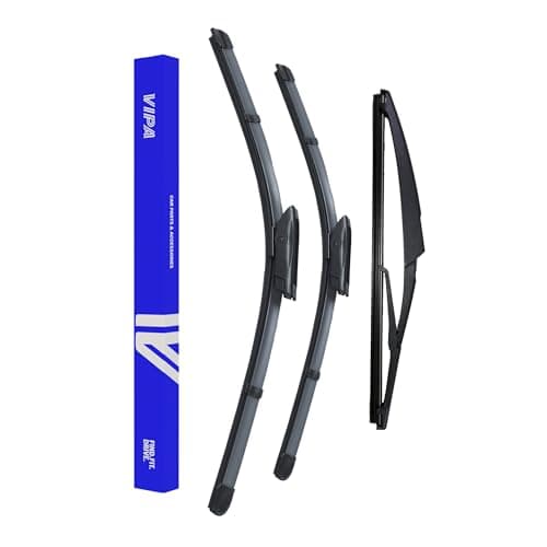 Image of Vipa Car Parts Premium Wiper Blade Set | fits: CITROEN DS3 Hatchback (Nov 2009 to Jul 2015) | All-Weather Performance | Durable, Streak-Free Windshield Wipers | Easy Installation