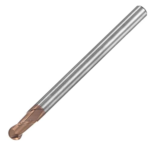 Image of sourcing map Ball Nose End Mill 2mm Tip Radius Solid Carbide AlTiSin Coated CNC Router Bits 2 Flute Spiral Milling Cutter HRC55 with 4mm Shank 75mm (3-inch) Length