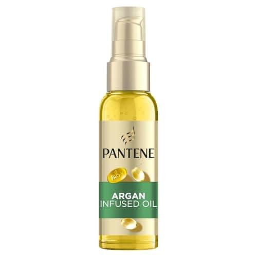 Image of Pantene Pro-V Smooth & Sleek Argan Infused Hair Oil 100ml for Frizzy, Dull Hair, Daily Leave In Nourishing Oil, Tames Frizz, Makes Hair Silky Smooth and Enhances Shine, With Pro-V Nutrients