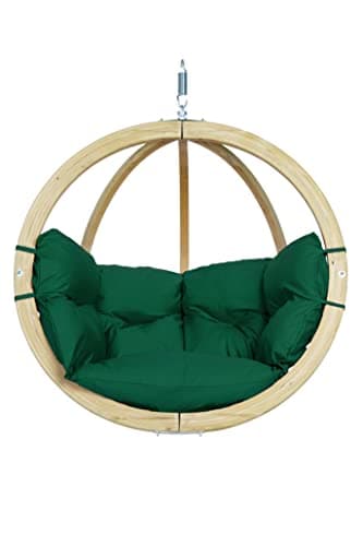 Image of AMAZONAS Globo Chair - Premium FSC Certified Weatherproof Hanging Chair with Super Soft Padding, Indoor and Outdoor | Maximum Load 120 kg | Colour: Verde
