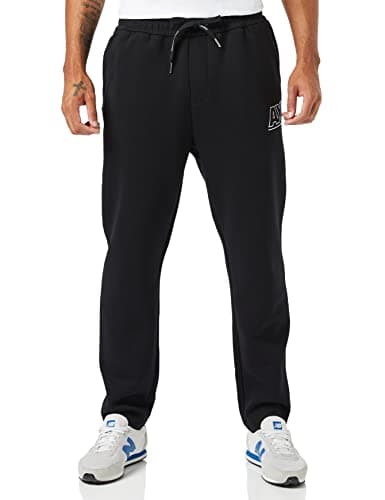 Image of Armani Exchange Men's Shiny Insert and Logo Sweatpants, Black, XL