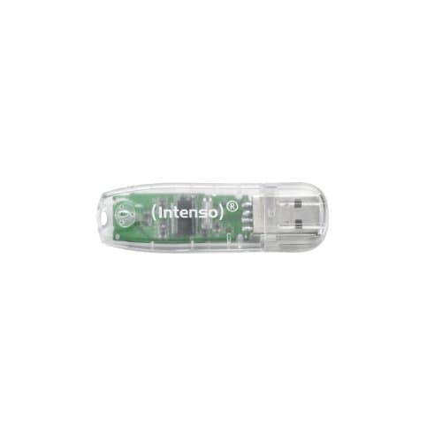 Image of Intenso 3502480 32GB Rainbow USB 2.0 Flash Drive - Transparent