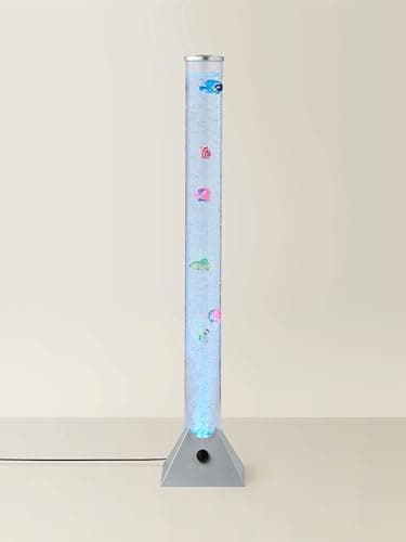 Image of MiniSun | 90cm Colour Changing LED Bubble Tower Floor | Sensory & Mood Lights, Home Décor & Improvement Essential | Includes Assorted Fish