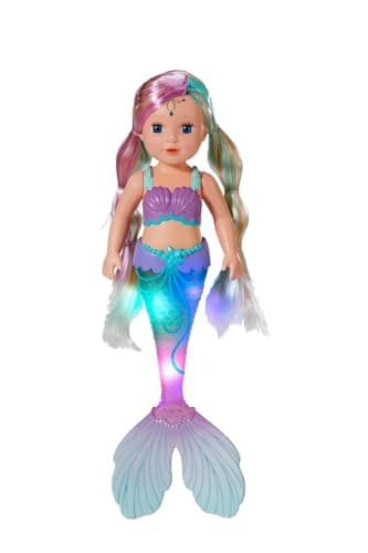 Image of BABY born Mermaid 43cm Waterproof Toy with Colour-Changing Light-up Tail and Sparkly Tiara -Suitable for Children Ages 3+