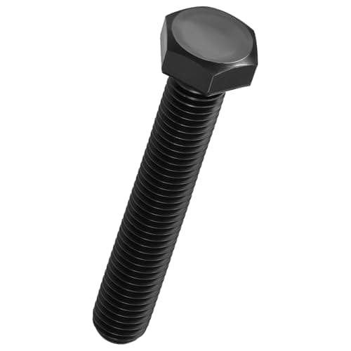 Image of Kozelo 2 Pcs Hex Head Screws Bolts - [M12-1.75x70] Carbon Steel Grade 10.9 Fully Threaded Hex Tap Metric Hexagon Head Machine Bolts Right Hand External Hex Drive, Black