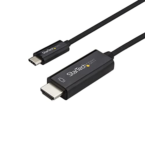 Image of StarTech.com 10ft (3m) USB C to HDMI Cable - 4K 60Hz USB Type C to HDMI 2.0 Video Adapter Cable - Thunderbolt 3 Compatible - Laptop to HDMI Monitor/Display - DP 1.2 Alt Mode HBR2 - Black (CDP2HD3MBNL)