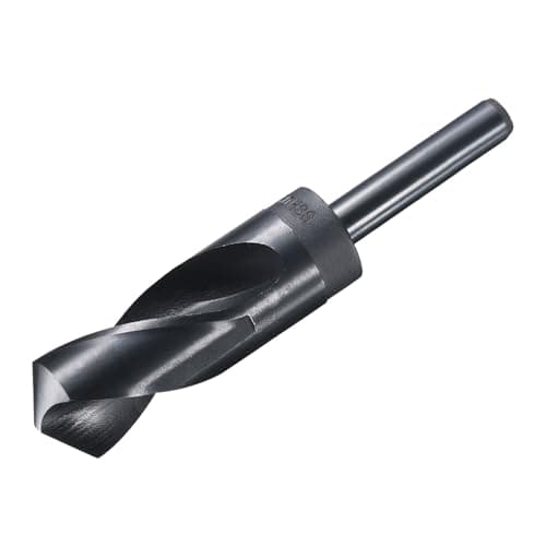 Image of sourcing map 30mm Drill Bit 1/2" Reduced Shank 4341 High-Speed Twist HSS Nitriding Black 135° for Light-duty Soft Metal Aluminum Alloy Wood Plastic