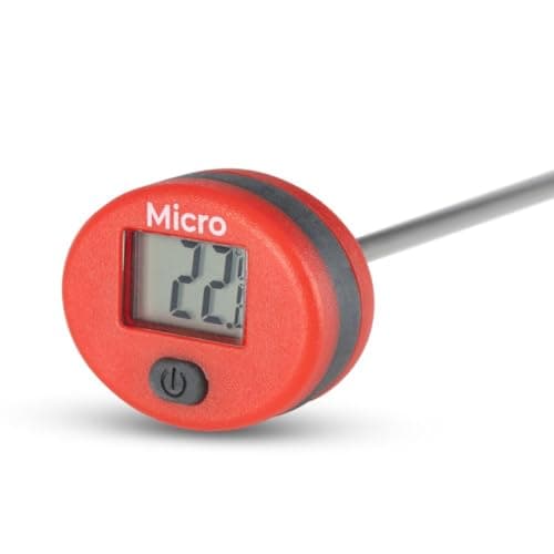 Image of Micro Digital Pocket Thermometer – High-Accuracy Professional Probe – Ultra-Compact Design with 5-Minute Auto-Off Battery Saving Mode - Red