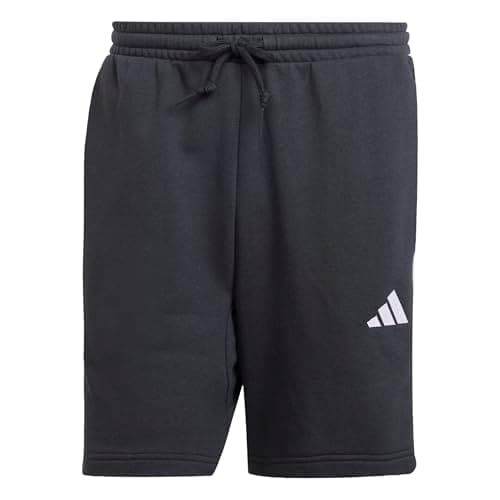 Image of adidas Men's Essential Three Stripes French Terry Short, Black/White, M