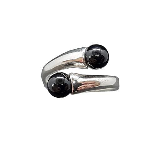 Image of Genuine Sterling Silver Ring With Black Onyx Genuine Solid Stamped 925