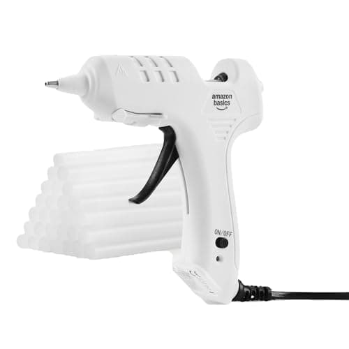 Image of Amazon Basics Hot Glue Gun Kit with 30 Glue Sticks, 20w