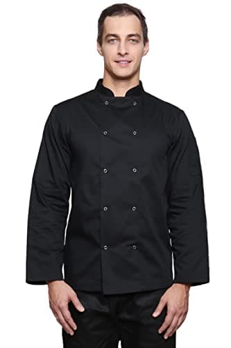 Image of Mirabella Health & Beauty Unisex Oregano Chef's Long Sleeve Jacket Black L