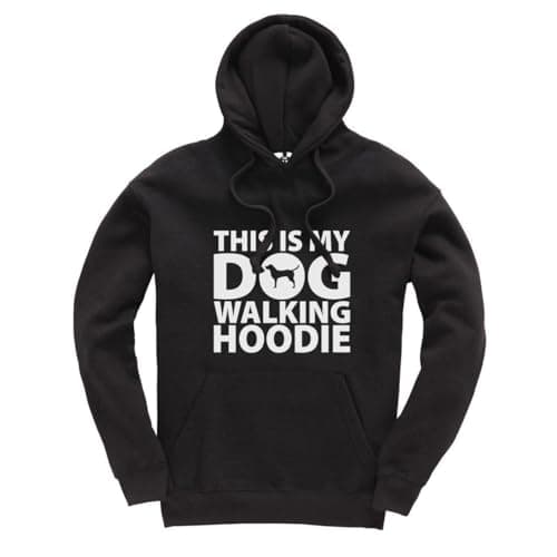 Image of Taylor Brown This is my dog walking hoodie cute fun trending puppy Jumper Unisex Funny Adults Hoodie Jumper Black