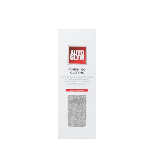 Image of Autoglym Finishing Cloth 40 x 40cm, 2 Pack - Microfibre Cloth for Car Polish and Car Wax Buffing, Seamless, Scratch & Streak Free, Machine Washable