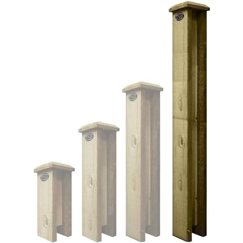 Image of Premier Garden Supplies Concrete Post Extenders (2-WAY STRAIGHT) W.100mm x D.100mm x Height 3ft (90cm) Designed for Flat or Bobble Top Posts Can be self adjusted for Pyramid Top