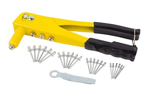 Image of Blue Spot 09101 Hand Rivet Gun with 60 Rivets, multi colored