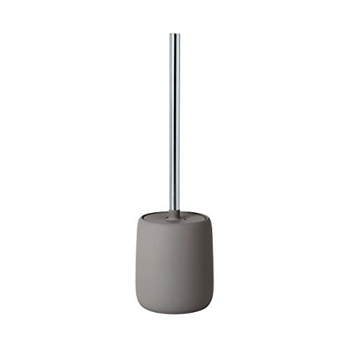 Image of blomus -SONO 69047 Toilet Brush Ceramic/Plastic Satellite Toilet Set Soft Touch Hygienic Freestanding Toilet Brush & Holder Bathroom Accessory (H x W x D): 39 x 11 x 11 cm