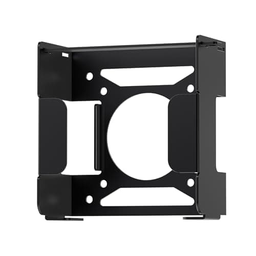 Image of Fasgear Aluminum VESA Mount for Mac-mini M4/Pro 2024,Under Desk/Wall /Monitor Mount with Anti-Theft Function,Pure Aluminum Monitors Mounting Bracket for Office Home(Black)