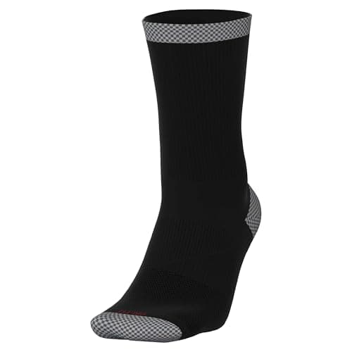 Image of NIKE FB3272-010 U NK ED PLS CSH CRW 144 CHKY Socks Unisex Adult BLACK/UNIVERSITY RED/SAIL Size S