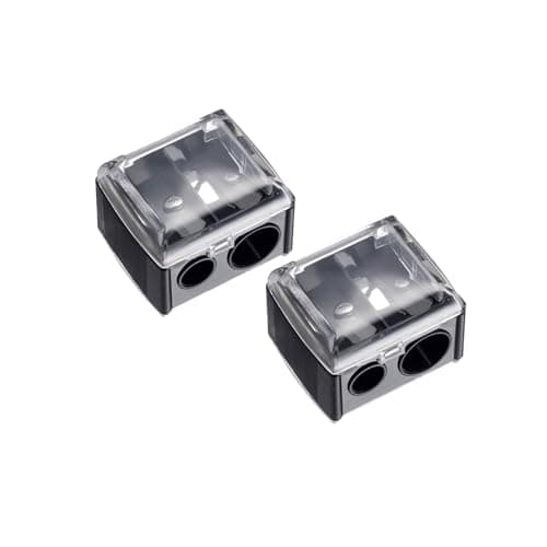 Image of 2PCS Makeup Sharpener,Lip Liner Sharpene,Eyeliner Sharpener, Dual Cosmetic Pencil Sharpener for Eye and Brow Pencils, Eyeliner, Lip Liner, Essential Cosmetic Makeup Tool