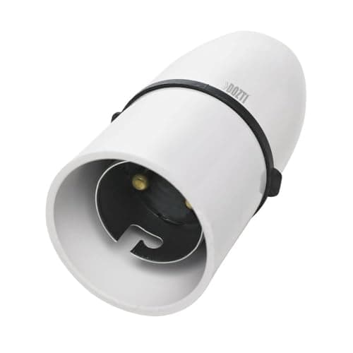 Image of Bayonet Cap Ceiling Lamp Bulb Holder T2 Cord Grip for use with Light Bulb Bayonet Light Pendant Un-Switched Light Fitting Holder (White)