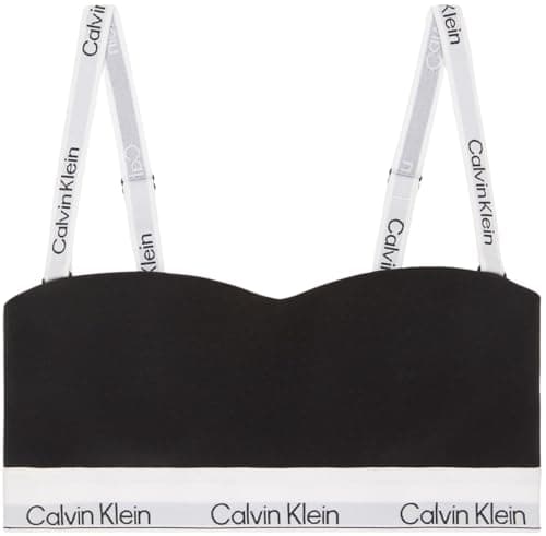 Image of Calvin Klein Women’s Lightly Lined Bandeau Bralette, Black (Black), L