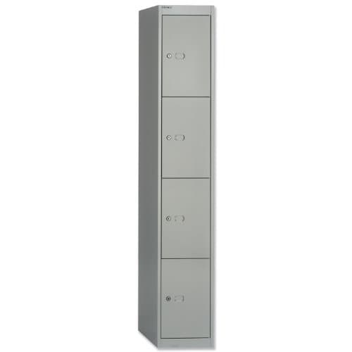 Image of Bisley Locker Deep Steel 4-Door W305xD457xH1802mm Goose Grey Ref CLK184-73