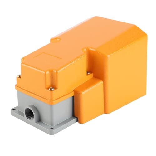 Image of Industrial Foot Pedal Switch, 250 V 10A Industrial Foot Switch Aluminum Alloy Foot Pedal On Off Switch with Guard Aluminum Foot Switch for Machine Tools