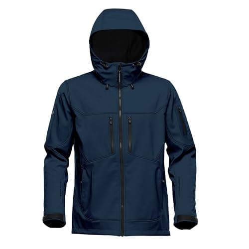 Image of Stormtech Mens Epsilon 2 Softshell, Navy/Graphite, Medium. HR-1
