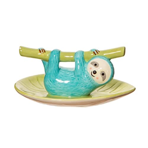 Image of Sass & Belle Sloth Trinket Dish - Decorative Ceramic Jewellery Tray, Trinket Tray or Jewellery Stand for Small Accessories, Unique Design from Sass and Belle