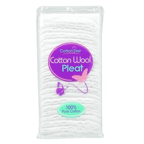 Image of Cotton Tree 100 Percent Pure Cotton, Super Soft Cotton Wool Pleat 80G