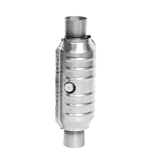 Image of RZOCARULE Universal Catalytic Converter, 2.5" Inlet/Outlet Catalytic Converter, Front High Flow Universal Direct Fit Cat Converter with O2 Port and Shield