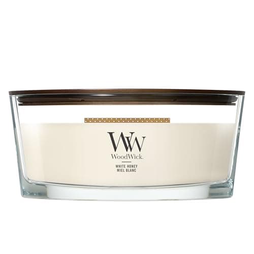 Image of WoodWick Scented Candle | Ellipse Candle | White Honey | Perfect Gifts for Women